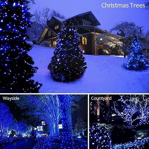  LED String Lights 800LEDs 400LEDs 300LEDs 200 LEDs 100 LEDs Plug in String Lights 8 Modes Waterproof Indoor Outdoor Christmas Tree Wedding Party Bedroom Decorations EU Plug 220-240V and US Plug 120V