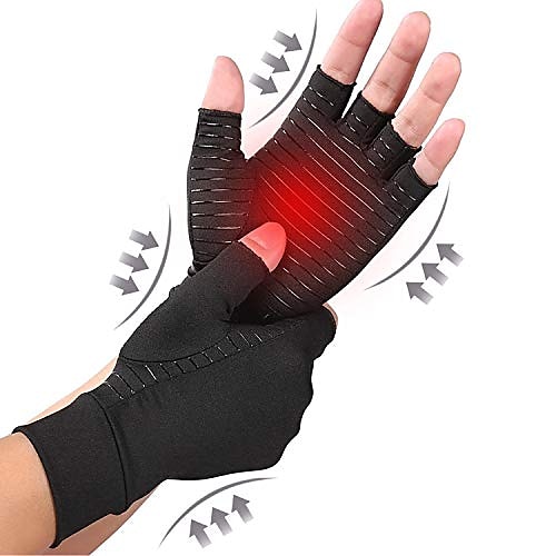 

copper arthritis compression gloves for men and women, high copper infused compression gloves, pain relief and healing for arthritis, carpal tunnel, typing and daily work (xl)