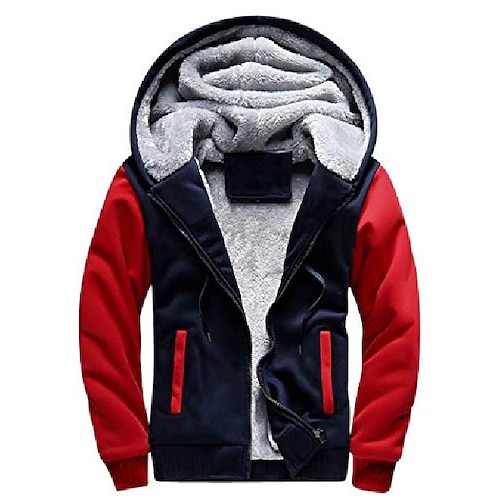 

men's pullover winter workout fleece hoodie jackets full zip warm thick coats
