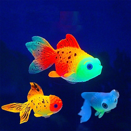 

2pcs Glow In The Dark Artificial Aquarium Goldfish Ornament Fish Tank Jellyfish For Garden Ornament Fish Tank Decoration