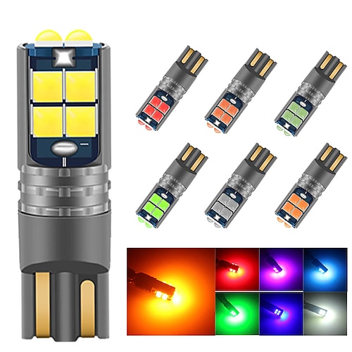 

2PCS canbus W5W LED T10 LED 12V-24v car interior light 194 5016 SMD 10SMD 3030 LED Instrument Lights bulb Wedge light no error