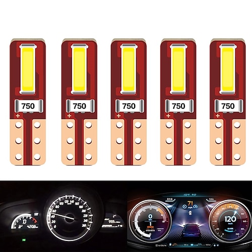 

10 pezzi Auto LED Luci interne T5 Lampadine CSP 1 Risparmio energetico Plug-and-Play Ultraleggero Per Universali Vendicatore Tutti gli anni