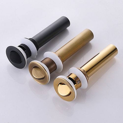Electroplated  Pop-up Water Drain With Overflow Superior Quality Faucet Accessory Antique Brass Golden and Black Finished