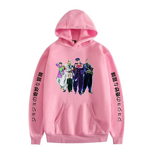 

Cosplay JoJo's Bizarre Adventure JOJO Hoodie Anime Cartoon Harajuku Graphic Kawaii Top For Men's Adults' Polyster