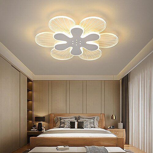 

42/52/62 cm Led Flower Shape Ceiling Lamp Modern Simple Living Room Lamp Family Dining Room Petal Lamp Warm Romantic Room Bedroom Lamp