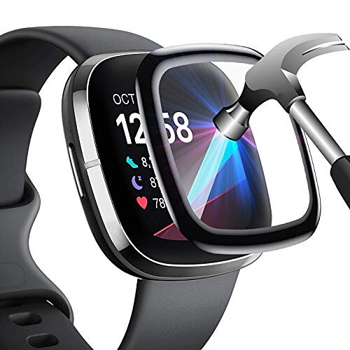 

Custodie Compatibile con Fitbit Versa 3 / Senso Metallo Guarda Copertina