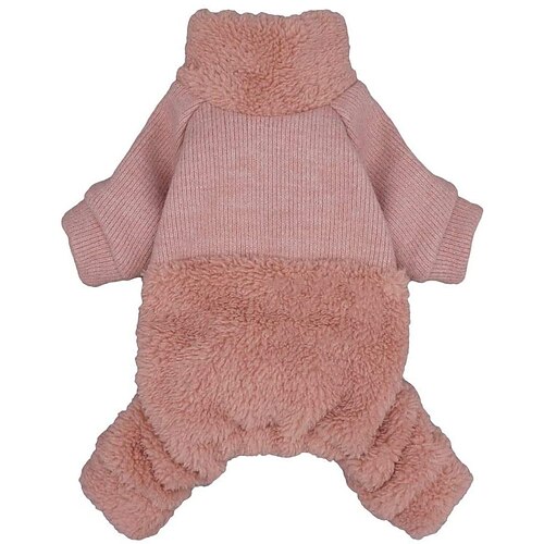 

Dog Cat Jumpsuit Solid Colored Turtleneck Knitted Casual / Daily Winter Dog Clothes Puppy Clothes Dog Outfits Warm Pink Gray Costume for Girl and Boy Dog Cotton S M L XL