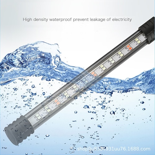 

220VAquariumLightFishTankWaterproofLEDLightBarAquaticLampSubmersibleFluorescentDivingLightsBlueRedWhite