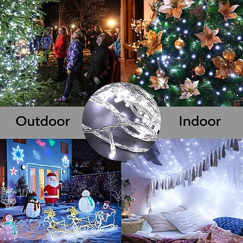  LED String Lights 800LEDs 400LEDs 300LEDs 200 LEDs 100 LEDs Plug in String Lights 8 Modes Waterproof Indoor Outdoor Christmas Tree Wedding Party Bedroom Decorations EU Plug 220-240V and US Plug 120V