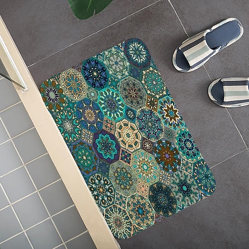 

Bohemian Ethnic Style Pattern Carpet Door Mat Bedroom Living Room Carpet Study Room Carpet Kitchen Bathroom Anti-slip Mat