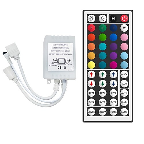 

44 Keys DC12V Connectors IR Remote RGB Controller lamp Dimmer For 3528 2835 5050 LED Strip light