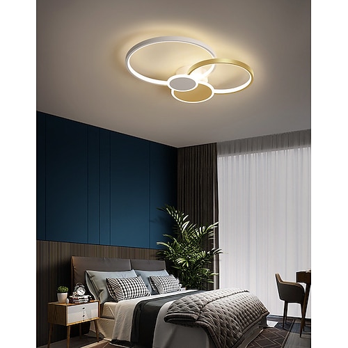 

2/4 Heads LED Ceiling Light Circle Shape Nordic Modern Simple Living Room Lamp Atmosphere Home Luxury Bedroom Office Restaurant