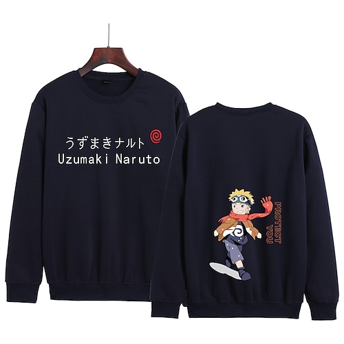 

Naruto Hoodie Anime Cartoon Graphic Prints Printing Harajuku Graphic Hoodie For Men's Women's Adults' Polyester / Cotton Blend