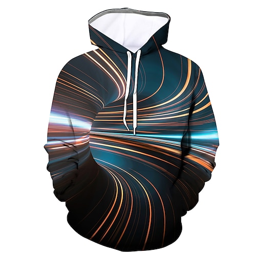 

Men's Hoodie Pullover Hoodie Sweatshirt 1 2 3 Rainbow Hooded Graphic Daily Going out 3D Print Plus Size Casual Clothing Apparel Hoodies Sweatshirts Long Sleeve