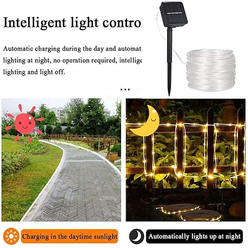 100ft LED Rope Lights – 300 LEDs, Plug-In, Waterproof, 8 Modes, Connectable Up To 400ft, Outdoor/Indoor Flexible Tube Lighting