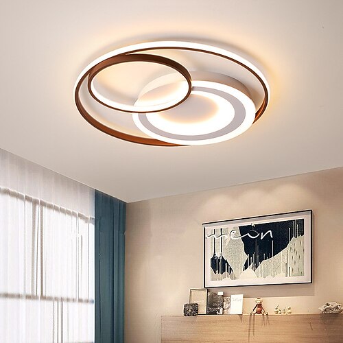 

42/52/62/76 cm ledet loftlampe ultra tynd enkel moderne soveværelse stue aluminium akryl