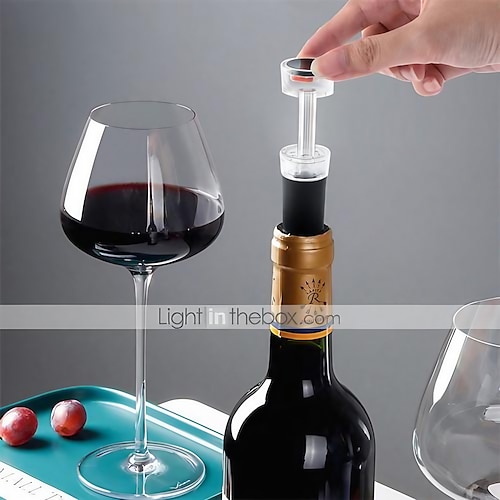 

2Pcs Wine Bottle Vacuum Stopper Silicone Plug Bottle Cap Stopper Champagne Wine Fresh Keeper Cork Stopper Bar Tools