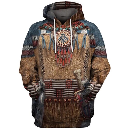 

Inspired by American Indian American Indian Cosplay Costume Hoodie Cartoon 3D Harajuku Graphic Kawaii Hoodie For Men's Women's Adults' Terylene