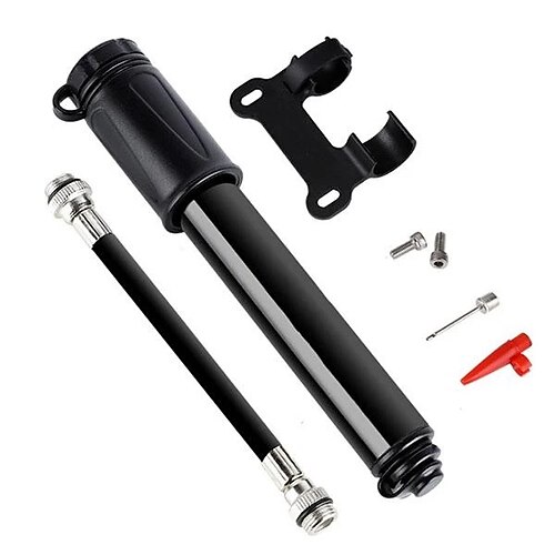 

Mini Bike Pump With Gauge Accurate Inflation For Mountain Bike MTB Recreational Cycling Cycling Bicycle Aluminium alloy Black