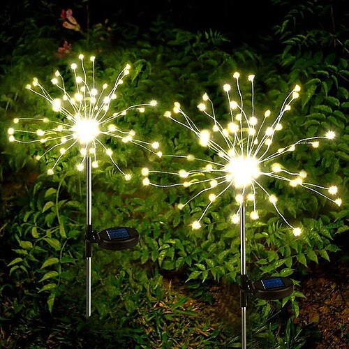 

Outdoor LED Solar Lights Fireworks Lights LEDs Waterproof String Fairy Light For Home Garden Street Christmas Decoration