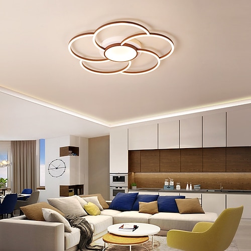 

3/4/5 Heads LED Ceiling Light Modern Geometric Flower Shape Aluminum Living Room Bedroom Home Office