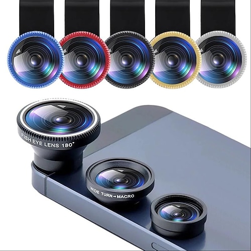 

Phone Lens Fisheye 0.67x Wide Angle Zoom Lens Fish Eye 10x Macro Lenses Camera Kits With Clip Lens On The Phone For Smartphone