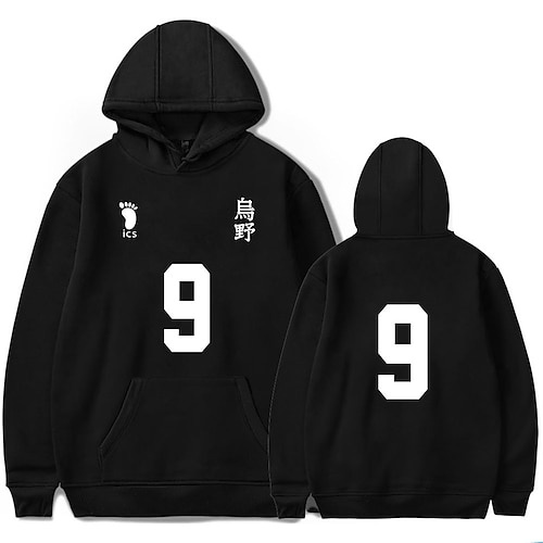 

Inspired by Haikyuu Tobio Kageyama Hoodie Cartoon Back To School Harajuku Graphic Kawaii Hoodie For Men's Women's Adults' Polyester / Cotton Blend