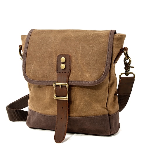 

Men's Messenger Bag Crossbody Bag Canvas Beading Zipper Daily Outdoor Army Green Khaki Dark Gray