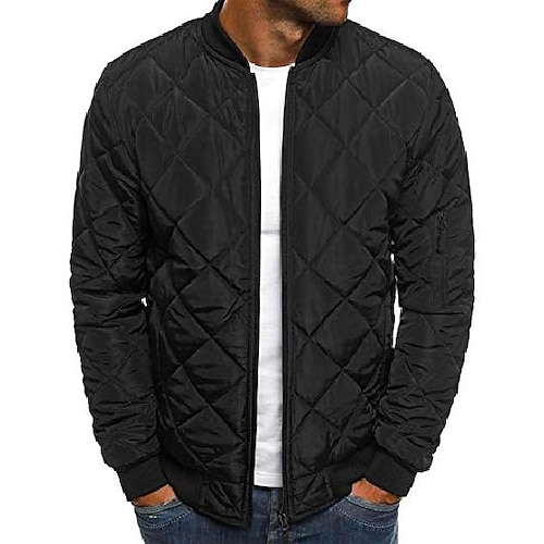 

Herren Winterjacke Daunenjacke Wintermantel Ausgehen Casual Arbeit Oberbekleidung Bekleidung Jacken Marineblau Weinrot Armeegrün / Langarm / Langarm