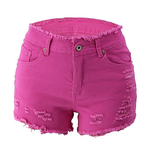 

Fashion Hot Pants Pants Denim Light Blue Pink White Black Yellow S M L XL XXL