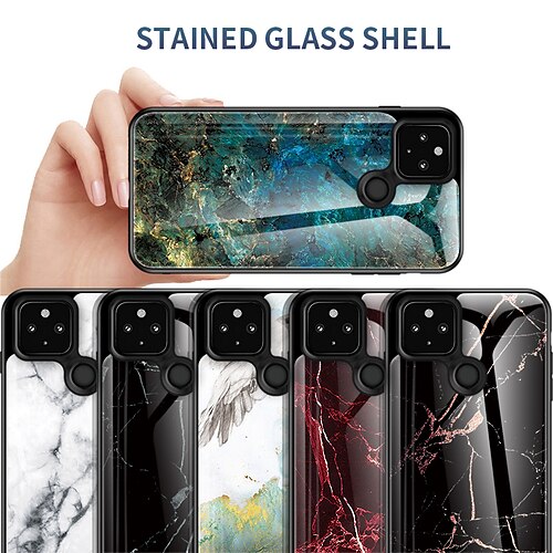 

Phone Case For Google Back Cover Google Pixel 4a Google Pixel 4 Shockproof Marble TPU