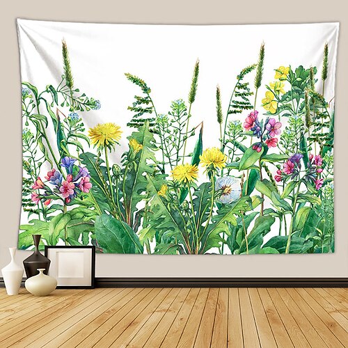 

Wall Tapestry Art Decor Blanket Curtain Picnic Tablecloth Hanging Home Bedroom Living Room Dormitory Decoration Polyester Fiber Colored Flowers