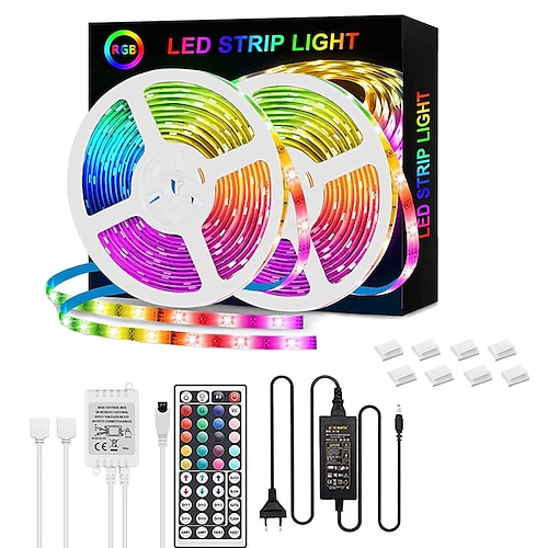 

LED Strip Light 32.8ft 10M RGB SMD 5050 30LED/M 2835 60/M Color Changing Waterproof for Home Holiday Party Backlight Decoration