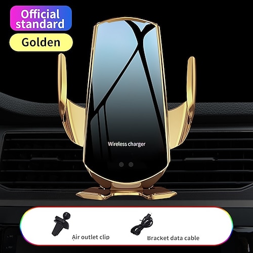 

Q6 Wireless Car Charger Fast Charging Auto-Clamping Car Phone Holder Mount Car Air Vent Holder Compatible with iPhone 14/13/12/12ProMax/XS/XR/X/8/8 Samsung S22/S21 LG Huawei Google Pixel