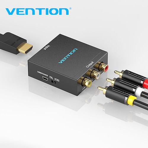 

Vention HDMI-compatible to AV Converter HDMI-compatible to RCA CVBS L/R Video Adapter 1080P HDMI-compatible Switch with Mini USB Power Cable for TV Box AV HDMI-compatible