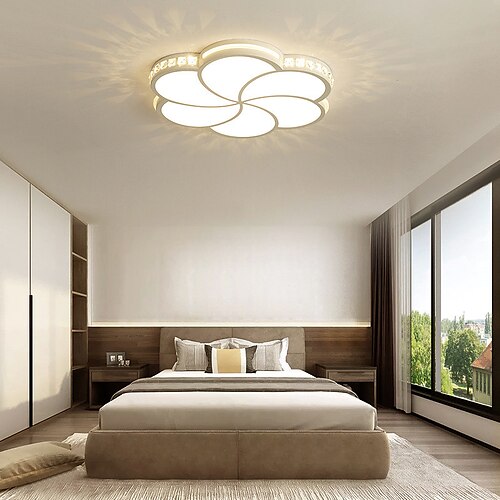 

40/50/60 cm LED Ceiling Light Modern Simple Bedroom Lamp Personality Round Dining Room Living Room Flower Design