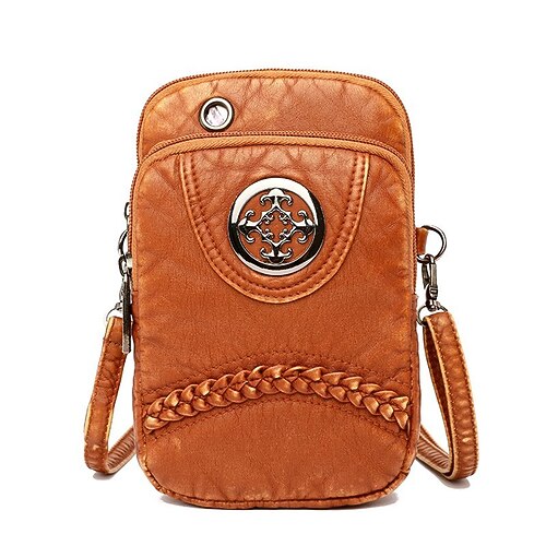 

Women's Messenger Bag Mobile Phone Bag Messenger Bag Zipper Daily Outdoor White Black Brown