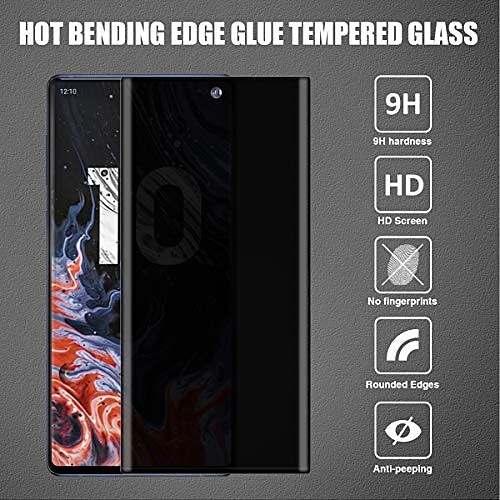 

[1 Pack] Phone Screen Protector For Samsung Galaxy S22 Ultra Plus S21 FE S20 A72 A52 A42 S10 Note 20 10 Ultra Plus A71 A51 A31 Tempered Glass 9H Hardness Privacy Anti-Spy 3D Curved edge Phone