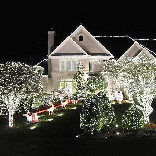  LED String Lights 800LEDs 400LEDs 300LEDs 200 LEDs 100 LEDs Plug in String Lights 8 Modes Waterproof Indoor Outdoor Christmas Tree Wedding Party Bedroom Decorations EU Plug 220-240V and US Plug 120V
