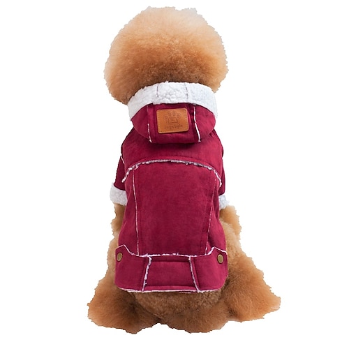 

Dog Coat Puppy Clothes Solid Colored Casual / Daily Outdoor Winter Dog Clothes Puppy Clothes Dog Outfits Red Yellow Brown Costume for Girl and Boy Dog Polyester S M L XL XXL