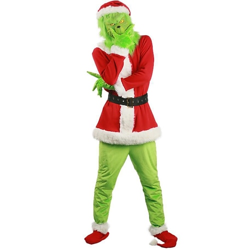 

Santa Suit Grinch Men's Women's Boys Girls' Cosplay Costume Christmas Carnival Adults Kids Polyester