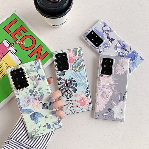 

Phone Case For Samsung Galaxy S22 Ultra Plus Back Cover S21 S20 Plus Ultra A72 A52 A42 A32 Note 20 Ultra Pattern Flower / Floral TPU
