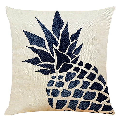 Fruits Golden Pineapple Waist Pillowcase Cotton Linen Square Throw Waist Pillow Case Decorative Cushion Cover Pillowcase Sofa 18x 18 1