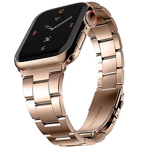 

Compatible with apple watch bands 42mm 44mm 40mm 38mm innovative no tool needed stainless steel replacement straps iwatch bracelet for apple watch series 6 SE 5 4 3 2 1