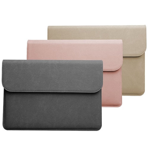 

Laptop Sleeves 11.6"" 12"" 13.3"" inch Compatible with Macbook Air Pro, HP, Dell, Lenovo, Asus, Acer, Chromebook Notebook Waterpoof Shock Proof PU Leather Textured for Business Office