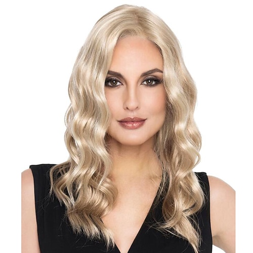 

Synthetic Wig Curly Asymmetrical Wig Blonde Medium Length Blonde Synthetic Hair 14 inch Women's Fashionable Design Exquisite Fluffy Blonde