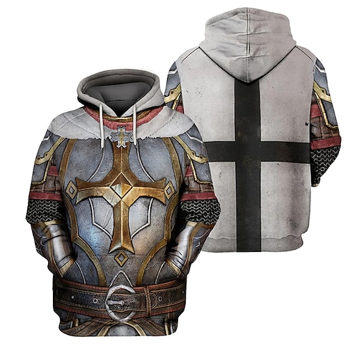 

Inspired by The Last Templar Knights Templar Cosplay Costume Hoodie Cartoon 3D Harajuku Graphic Kawaii Hoodie For Men's Women's Adults' Terylene