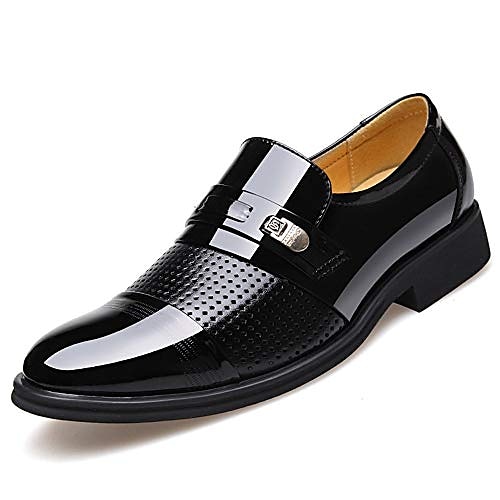 

Men's Oxfords Dress Shoes Leather Loafers Vintage Classic British Wedding Daily Office & Career Rubber Brown punch Black punch Black Fall Summer