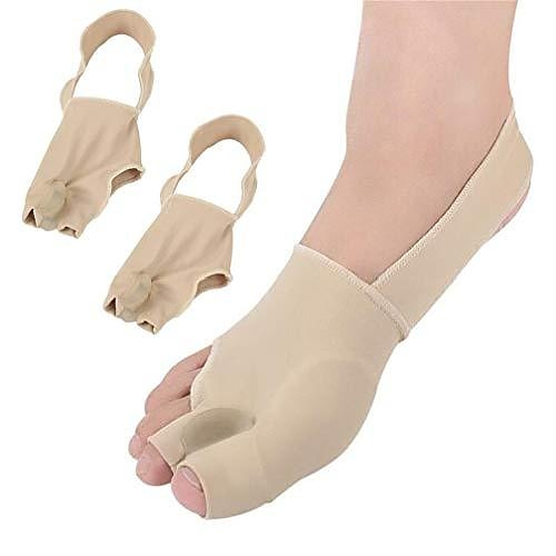 

bunion straightener protector relief sleeve w/gel bunion stretchy pads cushioned splint, orthopedic hallux valgus overlapping corrector bootie guard hammer toe pain aid surgery treatment 2 pc