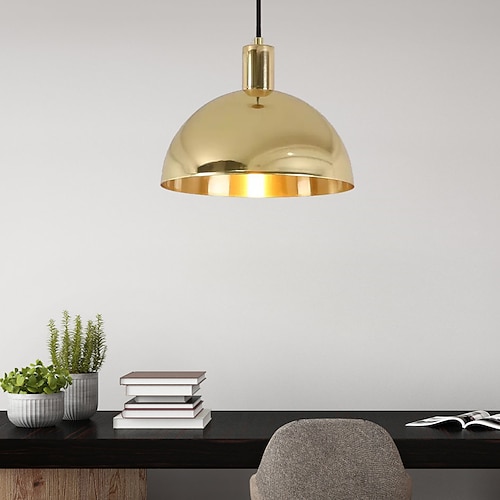 

1-Light 30 cm Pendant Light Metal Brass Modern 110-120V / 220-240V